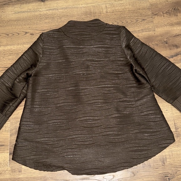 IC by CONNIE K. Brown Textured Jacket - Picture 5 of 13